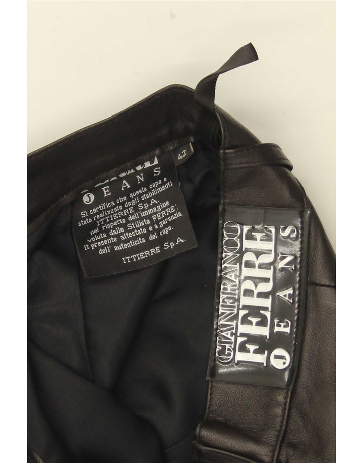 Gianfranco Ferre Pantalon droit femme IT 42 Medium W28 L31 Noir