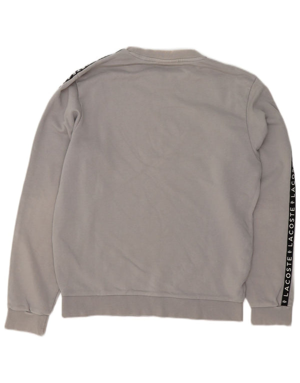 Lacoste Mens Graphic Sweatshirt Jumper Size 3 Small Grey Colourblock