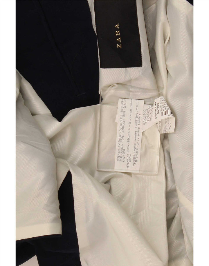 Zara Veste Blazer 2 Boutons Homme IT 54 2XL Bleu Marine Viscose