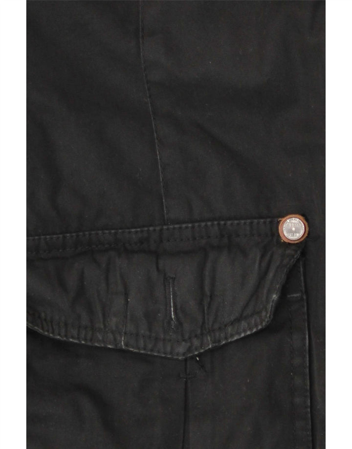 KHUJO Parka à capuche pour femme UK 14 en coton noir moyen