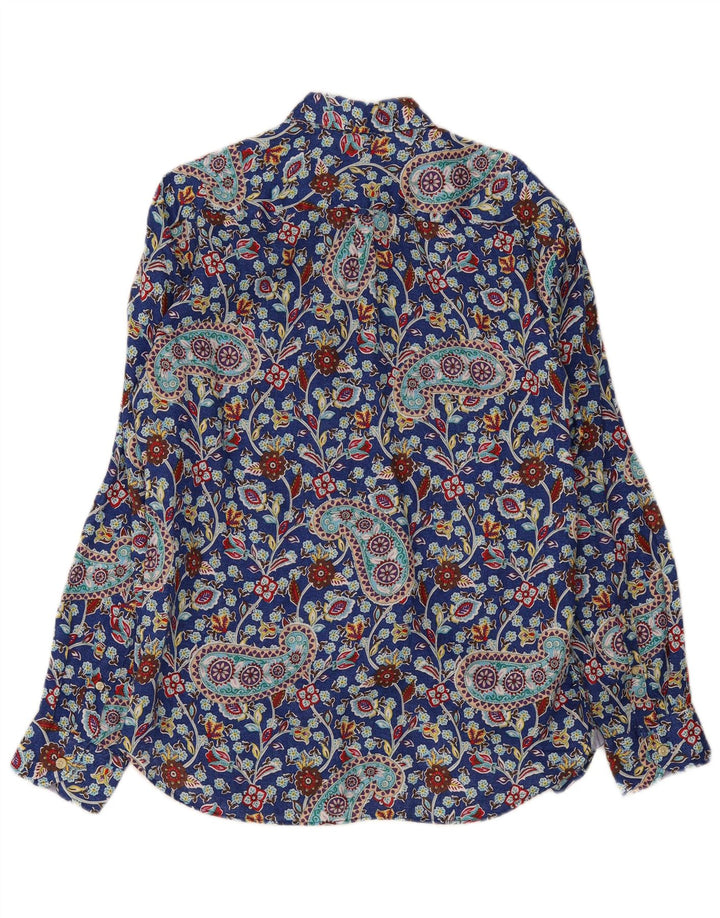 Tom Rusborg Chemise Homme Bleu Moyen Paisley Lin