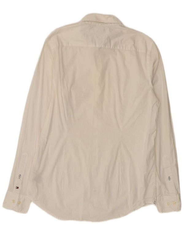 Tommy Hilfiger Chemise Slim Fit pour Homme en Coton Blanc Large