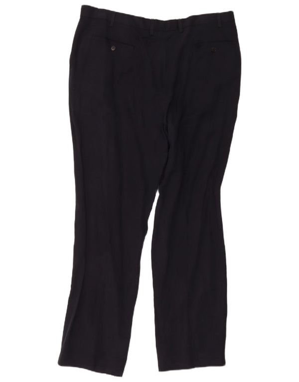 Marks & Spencer Pantalon de costume pour homme W40 L33 Bleu marine en soie