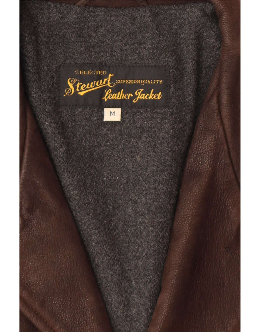 STEWART Veste en cuir pour homme UK 38 Cuir marron moyen