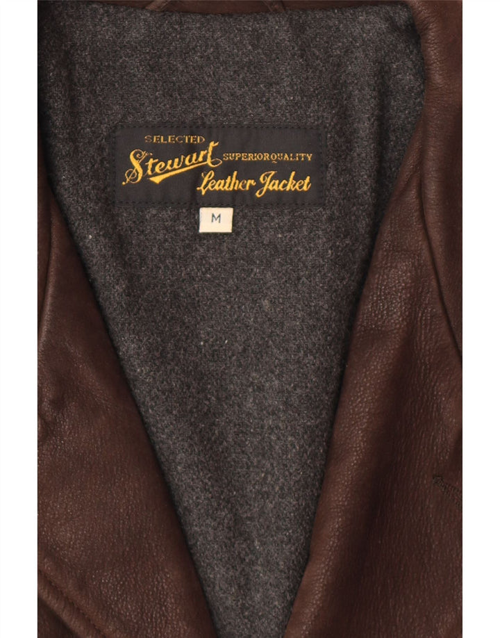 STEWART Veste en cuir pour homme UK 38 Cuir marron moyen