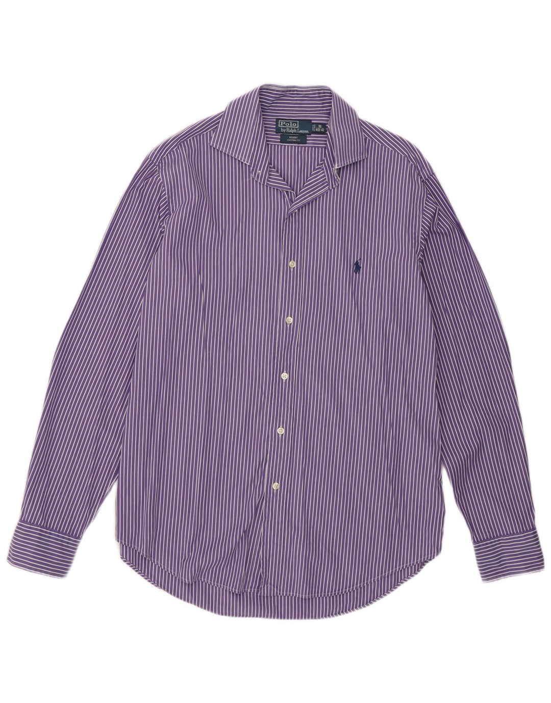 Polo Ralph Lauren Chemise Regent Homme Taille 16 Grand Coton Rayé Violet