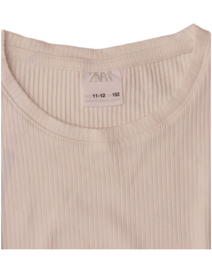 Zara T-Shirt Fille 11-12 Ans Blanc