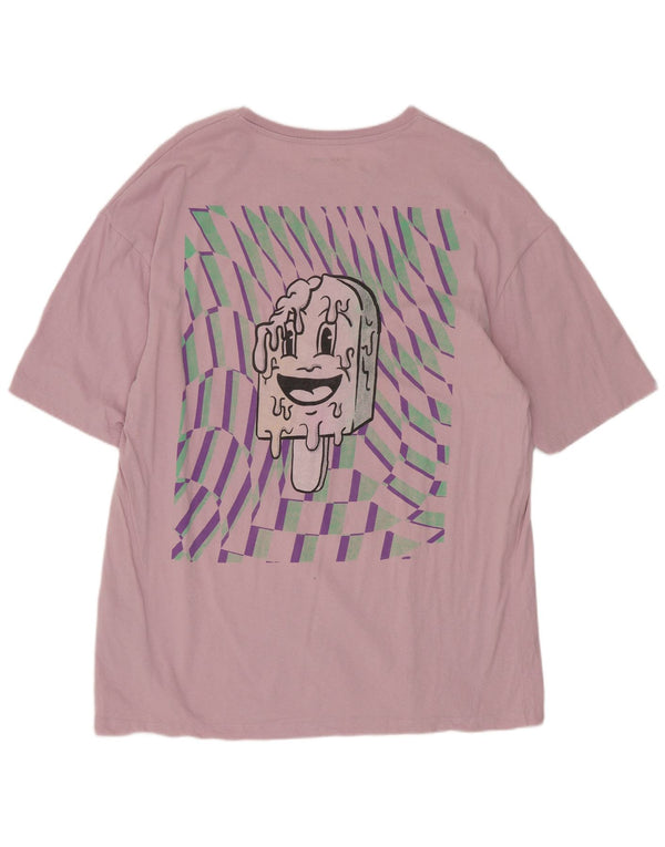 Jack & Jones T-Shirt Graphique Homme Grand Rose Coton