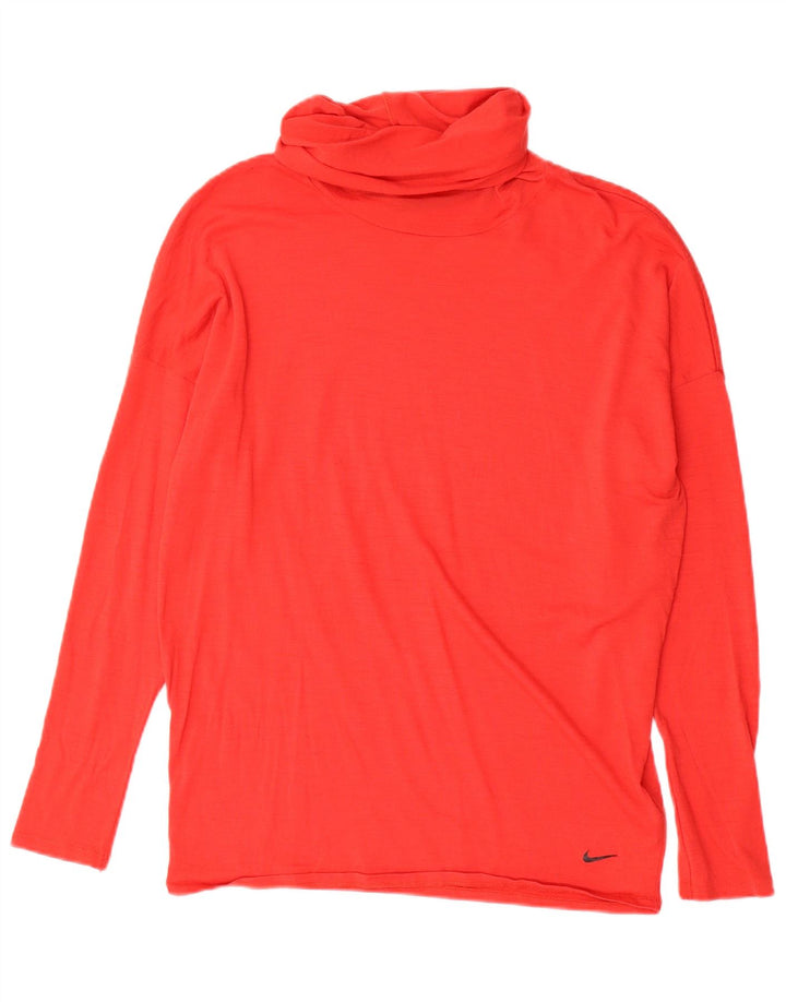 Nike Haut Dri Fit à manches longues en laine rouge moyen pour homme