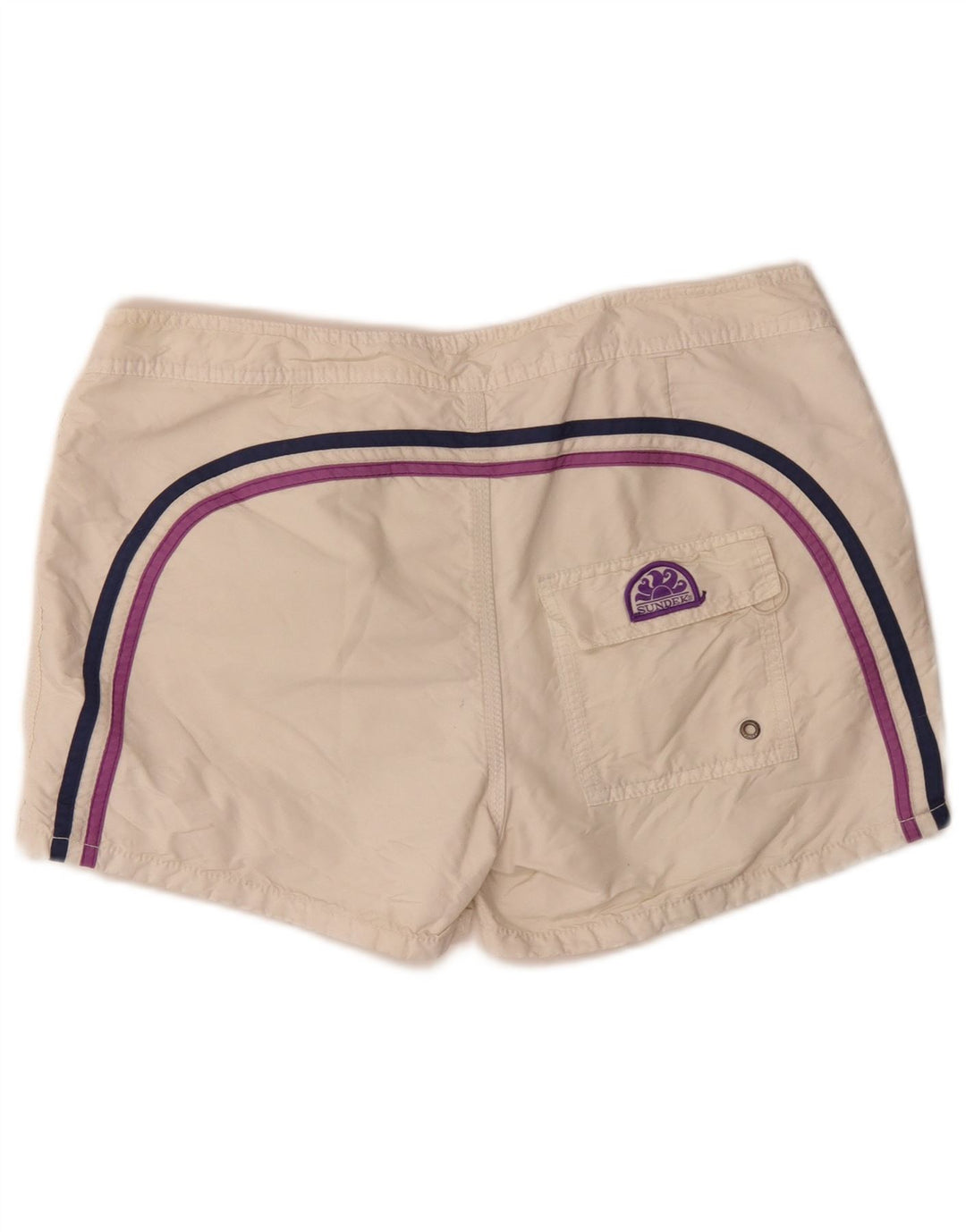 Sundek Short de bain pour homme en polyester color block blanc cassé
