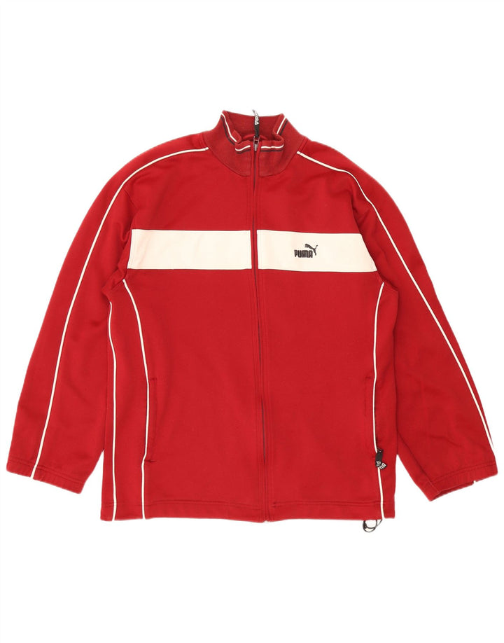 Puma Veste de survêtement pour homme Petit Rouge Colorblock Polyester Sports