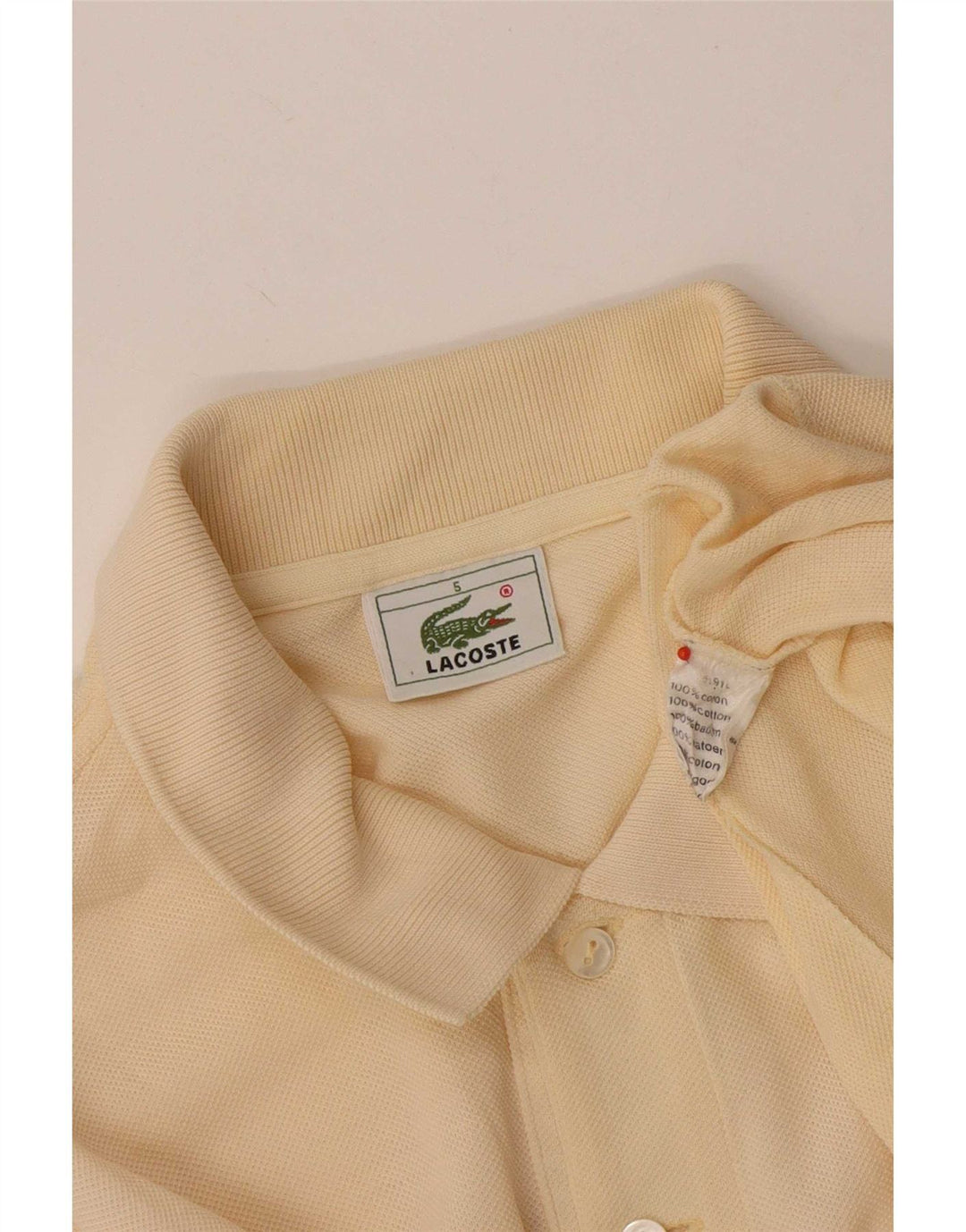 Lacoste Polo Homme Taille 5 Grand Coton Beige