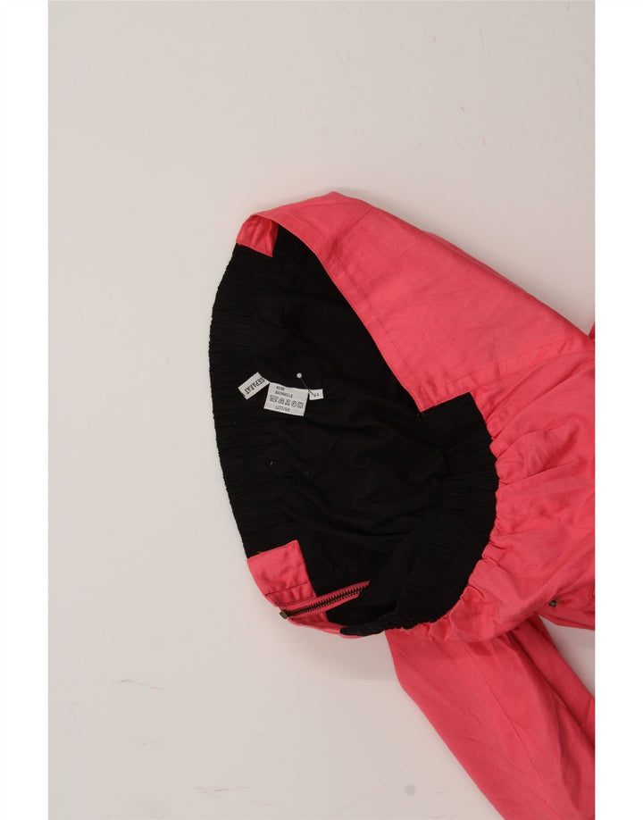 VINTAGE Womens Bomber Jacket IT 44 Medium Pink Cotton Vintage Vintage and Second-Hand Vintage from Messina Hembry 