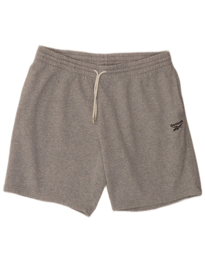 Reebok Short de Sport Homme 2XL Gris Moucheté Coton