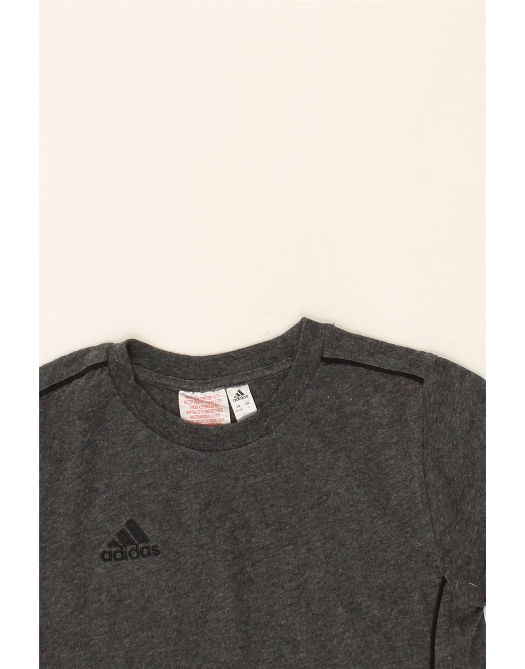 ADIDAS Boys T-Shirt Top 9-10 Years Grey Cotton Vintage Adidas and Second-Hand Adidas from Messina Hembry 