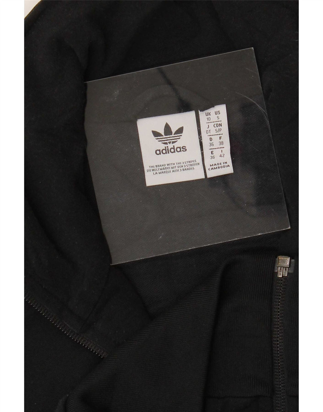 Adidas Veste de survêtement pour femme UK 10 Petit Noir Polyester