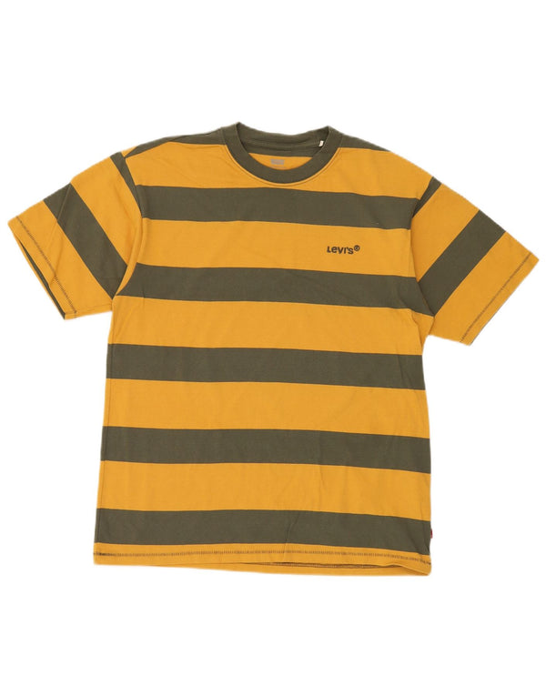 Levi's T-Shirt Vintage Fit Homme Jaune Rayé Coton Petit