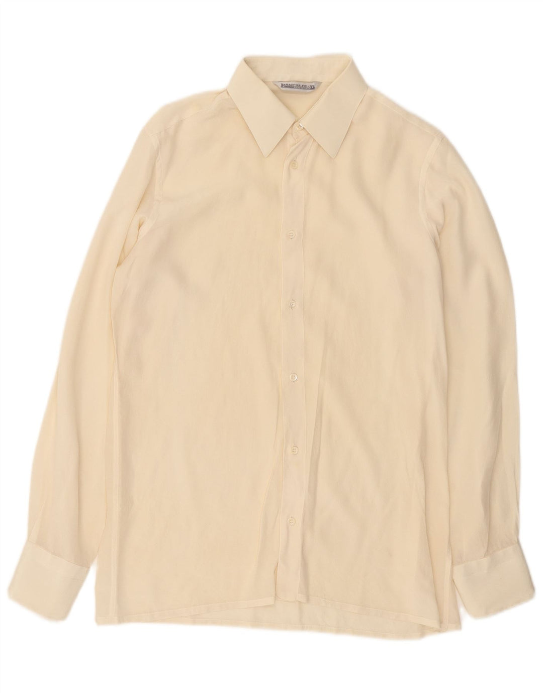 Pancaldi & B Chemise Homme Taille 39 15 1/2 Moyenne Soie Blanc Cassé