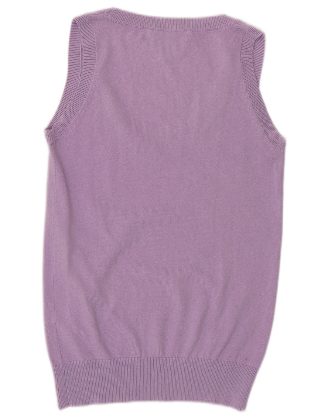 ZARA Womens Vest Tank Top UK 14 Coton Violet Moyen
