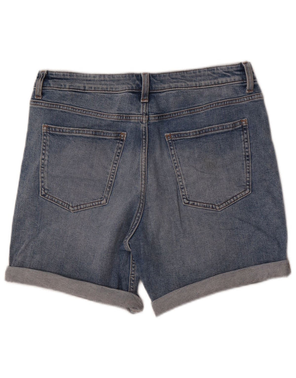 Marks & Spencer Short en jean Boyfriend pour femme UK 12 Medium W30 Bleu