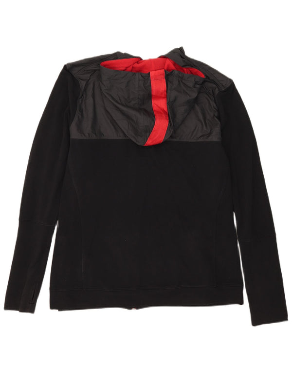 Nike Pull à capuche zippé pour femme UK 20/22 2XL Noir Colourblock Coton