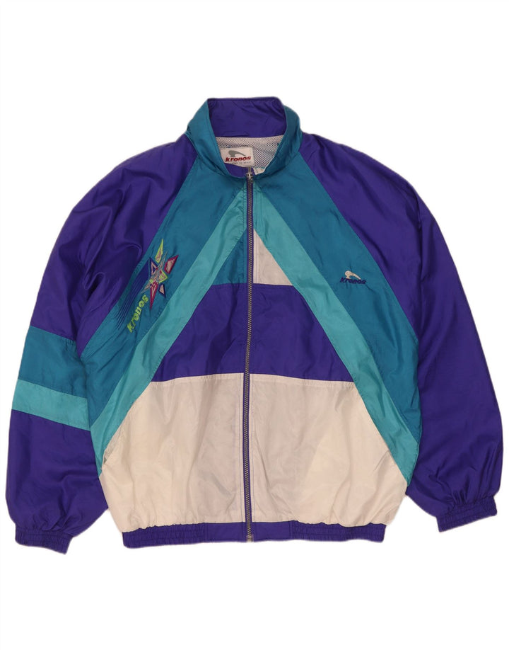 Kronos Veste de survêtement pour homme 2XL Violet Colorblock Nylon