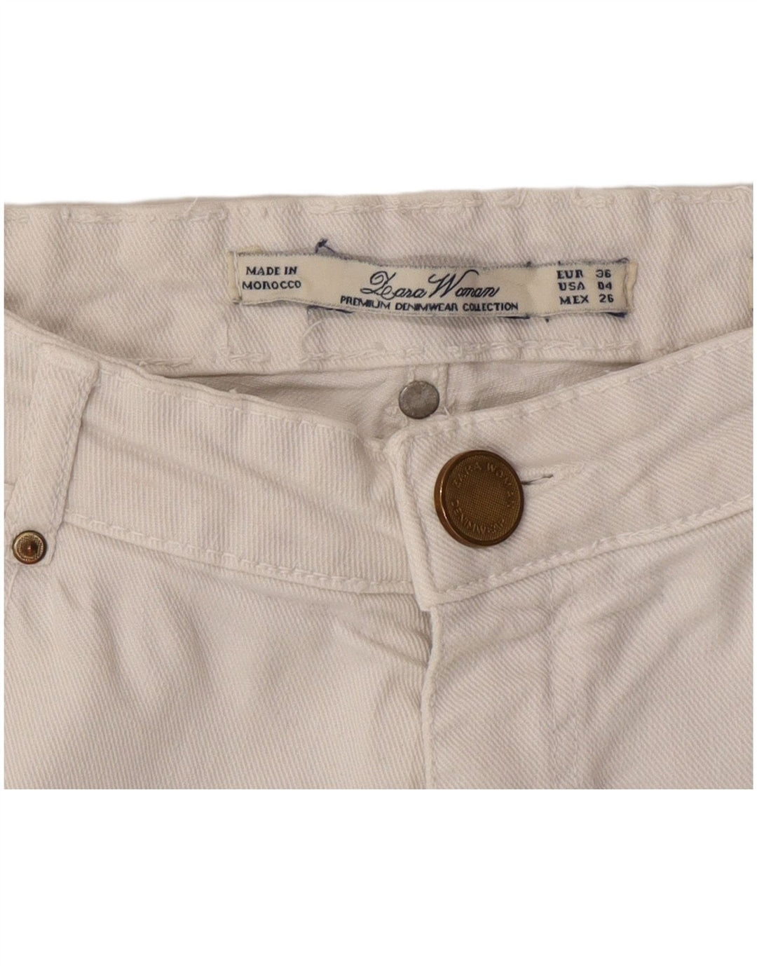 ZARA Womens Slim Jeans EU 36 XS W26 L29 White