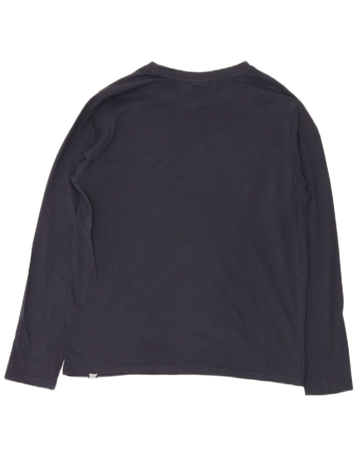 Ellesse Homme Top Manches Longues Bleu Marine Moyen Coton