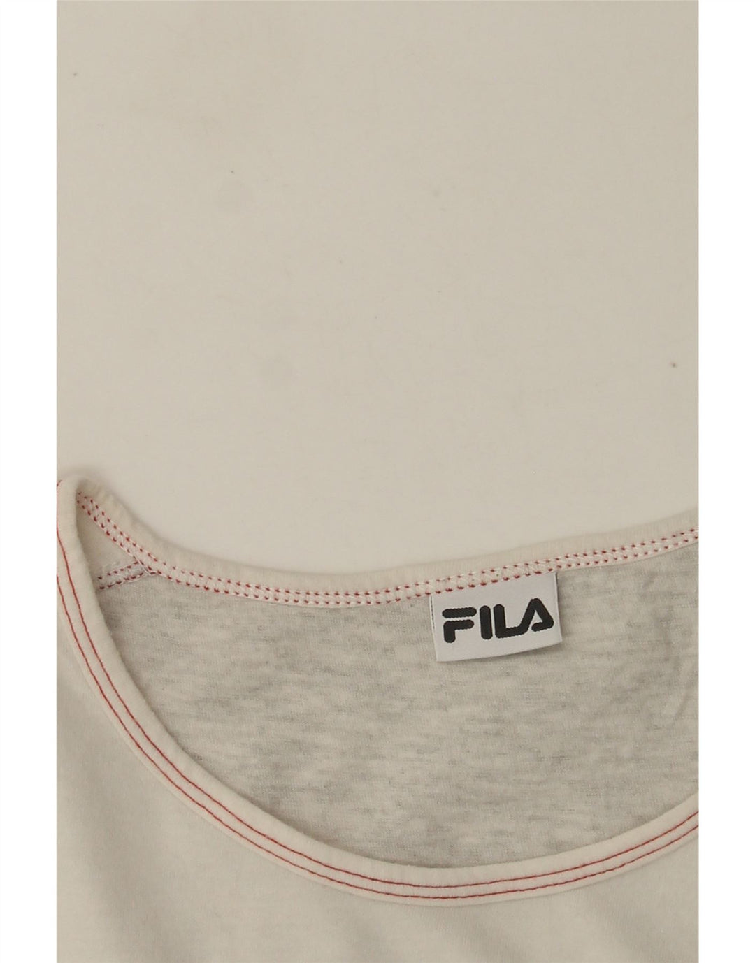 FILA Haut graphique à manches longues pour femme UK 12 Gris moyen moucheté