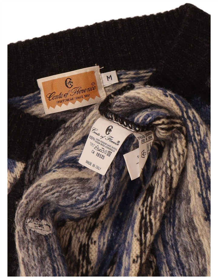 CONTE OF FLORENCE Pull col rond pour homme Beige moyen Fair Isle