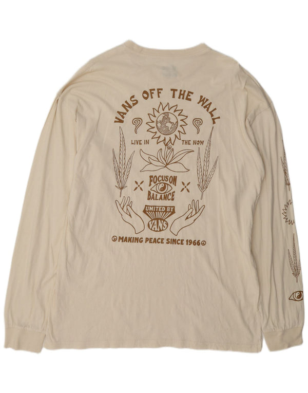 Vans Haut graphique coupe classique à manches longues XL en coton blanc cassé pour homme