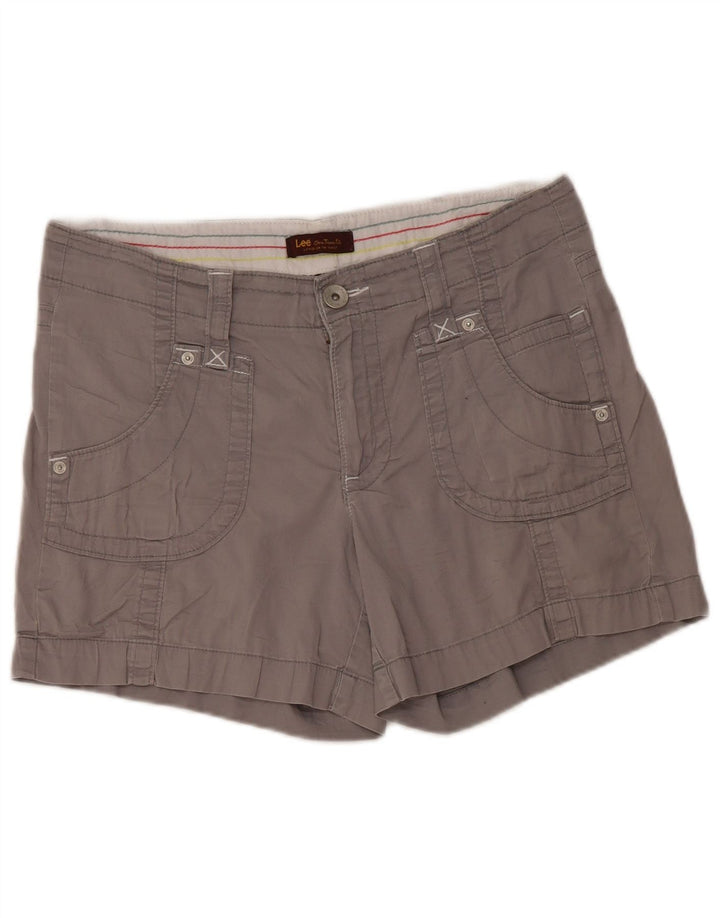 LEE Short décontracté pour femme US 12 Large W34 Gris Coton
