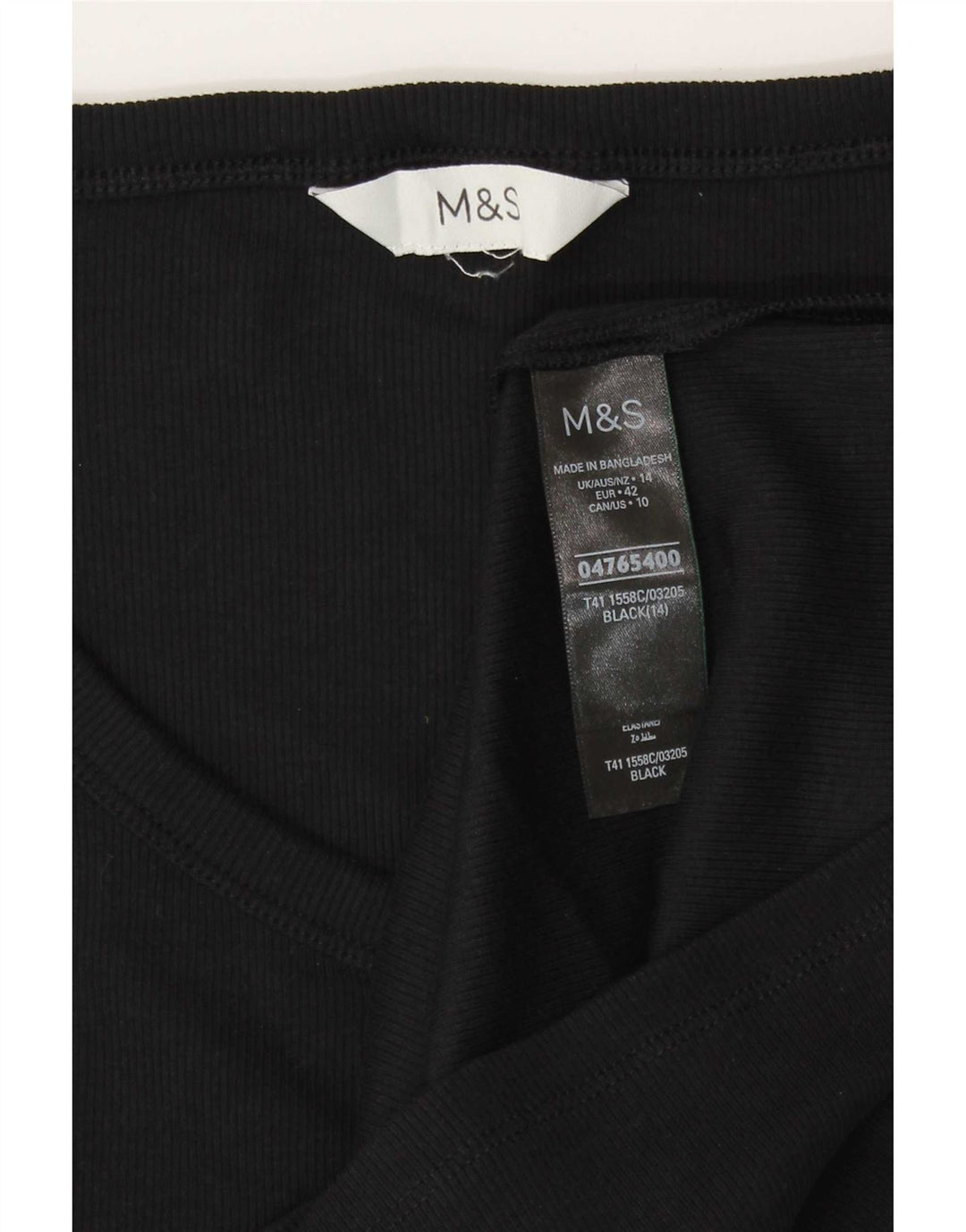Marks & Spencer T-shirt pour femme en coton noir moyen UK 44