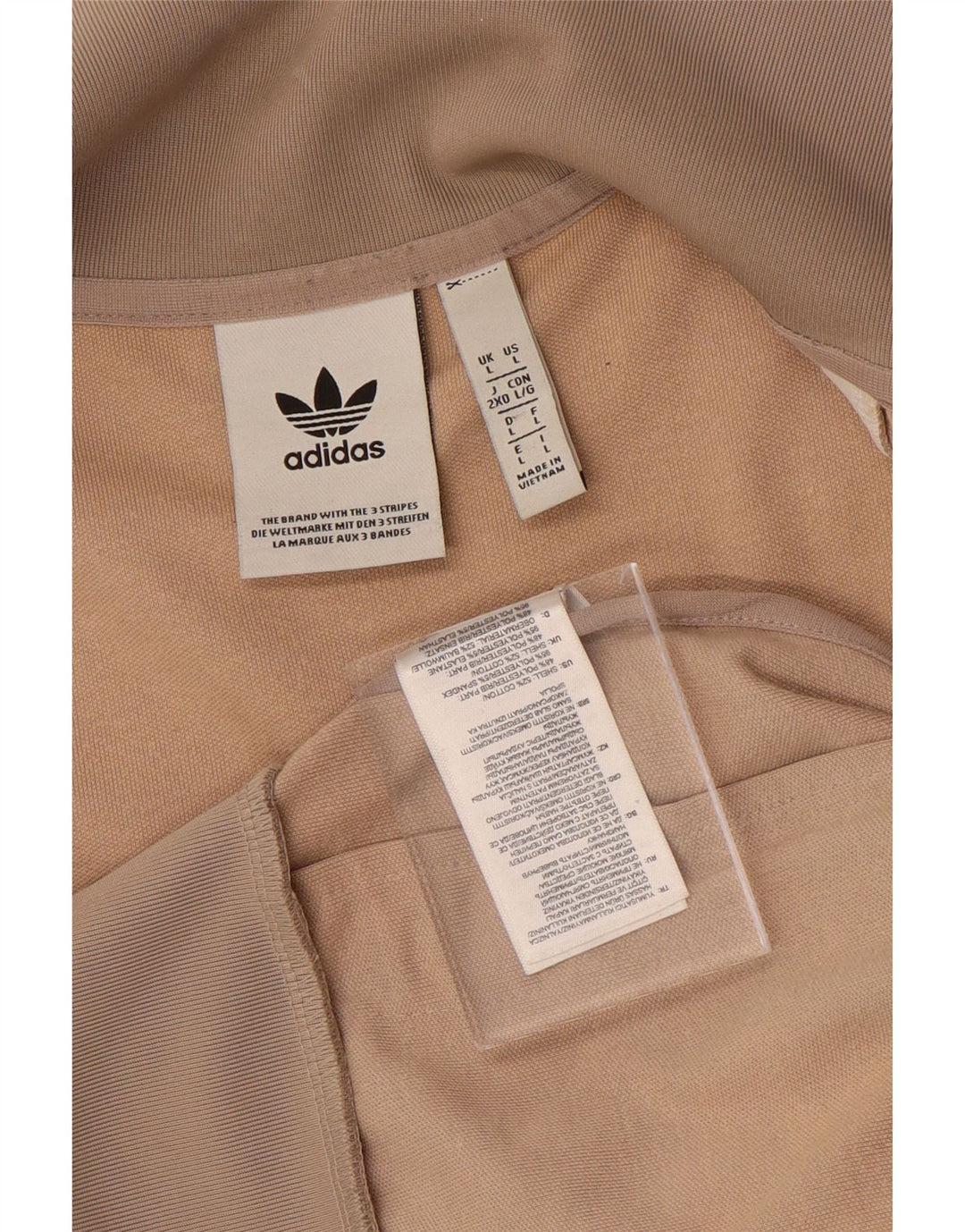 Adidas Veste de survêtement pour homme en coton beige Taille L