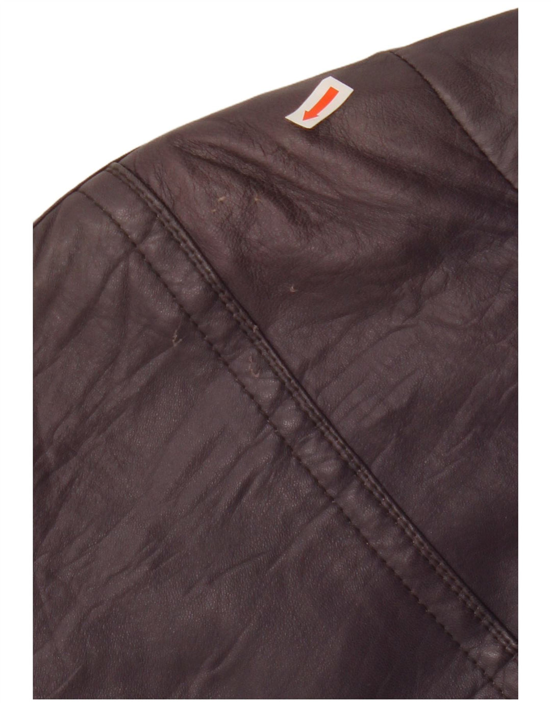 VINTAGE Manteau en cuir femme EU 48 2XL Cuir violet