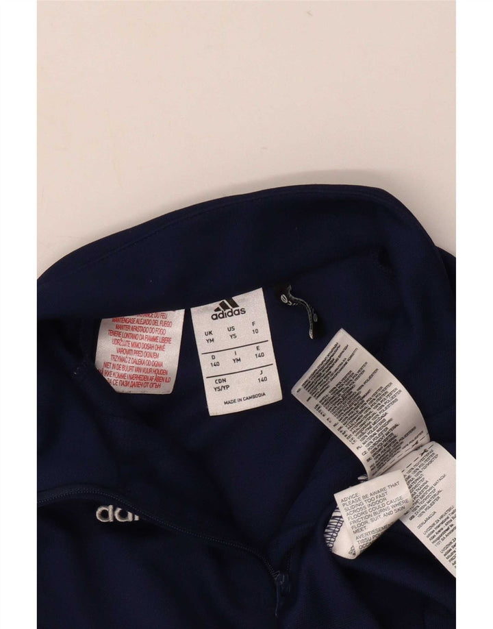 Adidas Haut de survêtement Climalite Pullover pour garçon 9-10 ans Bleu marine moyen