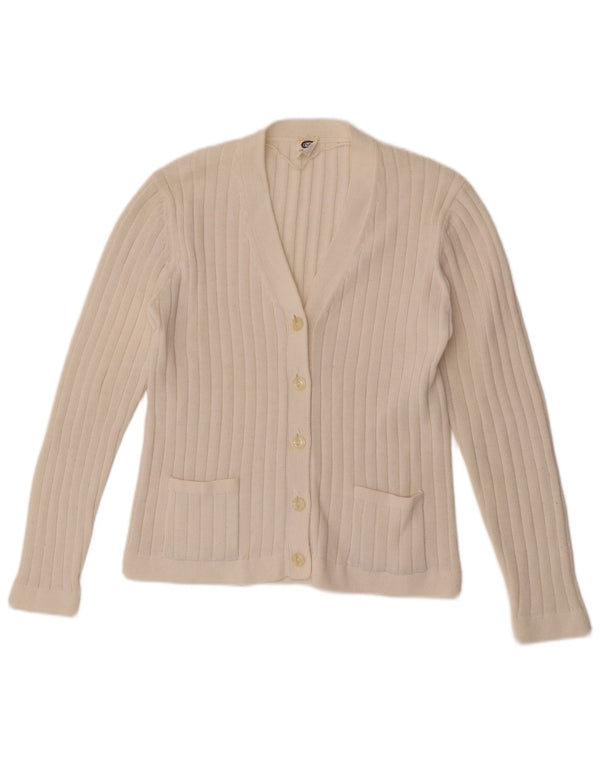 C & A Pull Cardigan Femme EU 48 2XL Acrylique Blanc