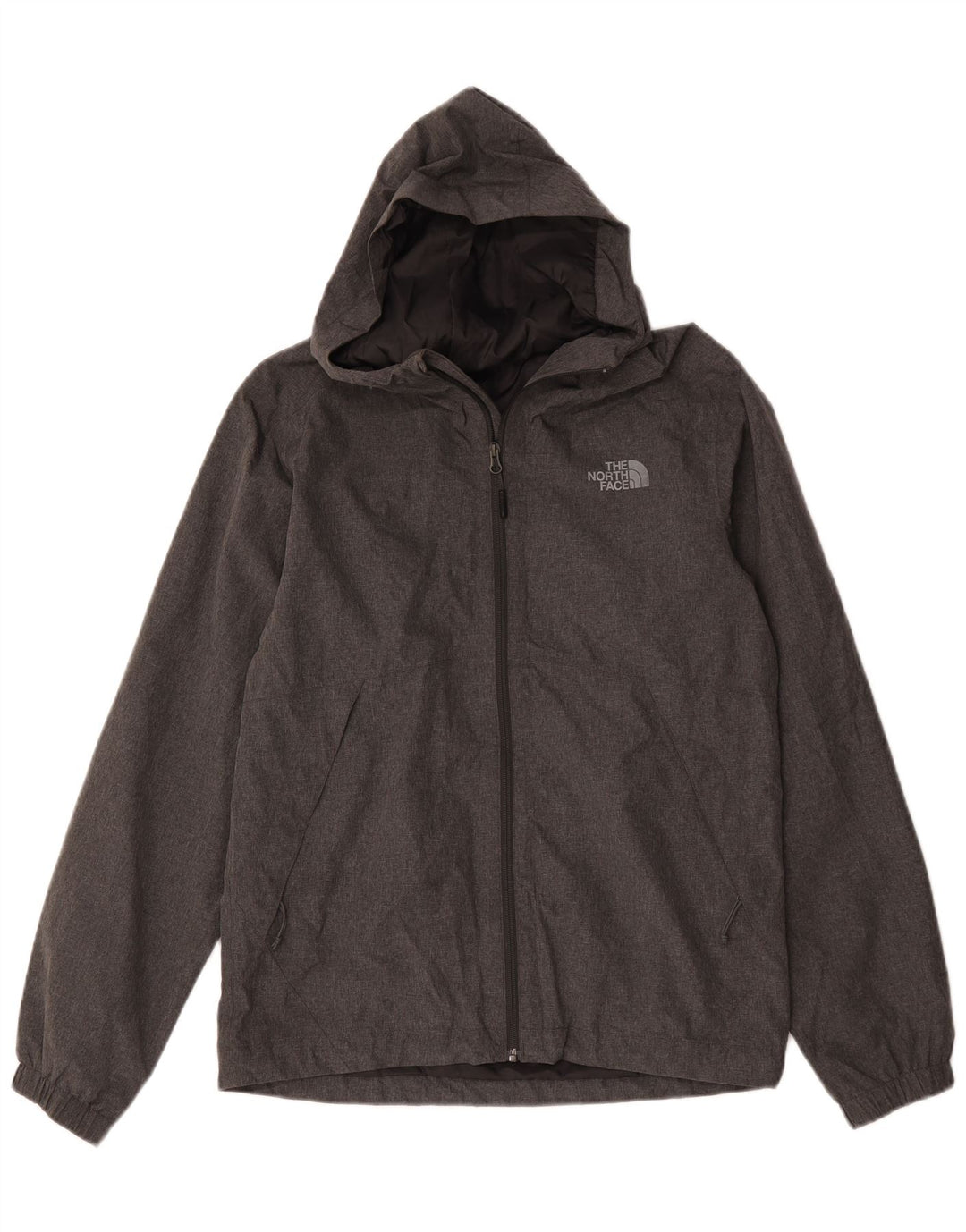 The North Face Veste de pluie à capuche pour homme UK 36 Small Gris Polyester