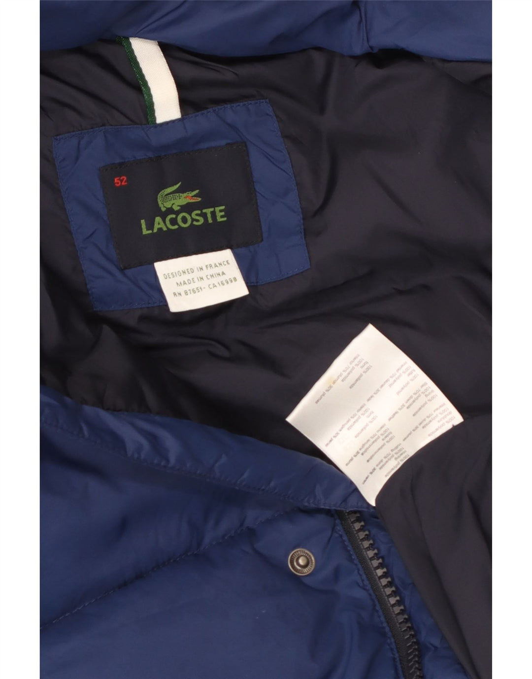 LACOSTE Gilet Rembourré IT 52 XL Homme Bleu Polyamide