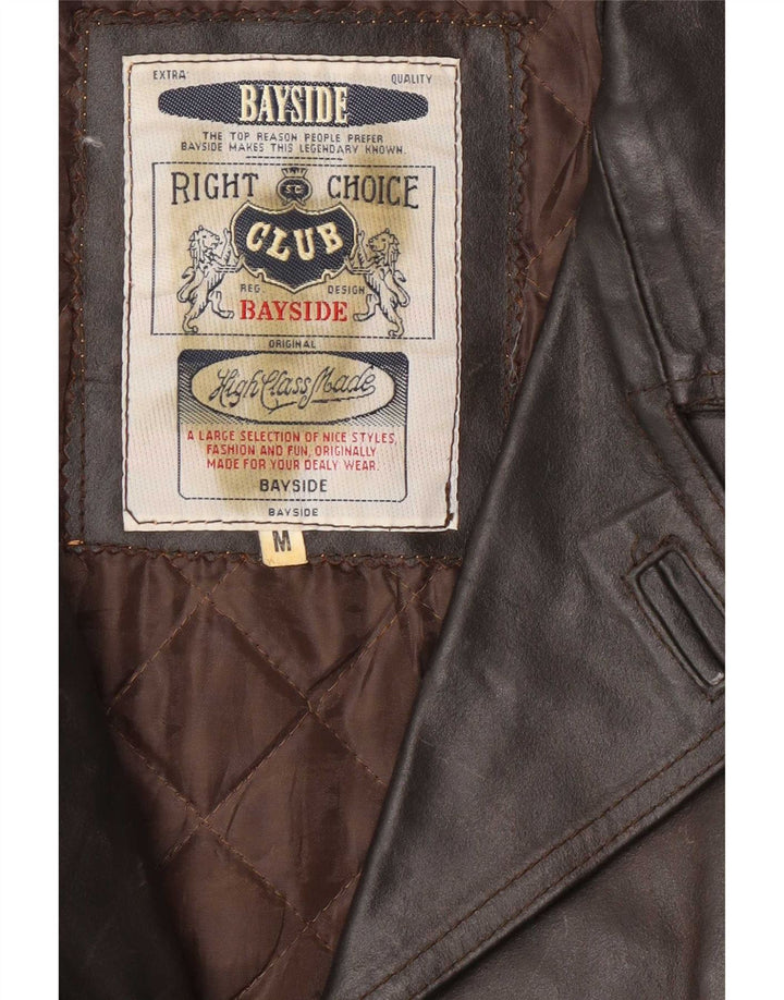 Bayside Veste en cuir pour homme UK 38 Marron moyen
