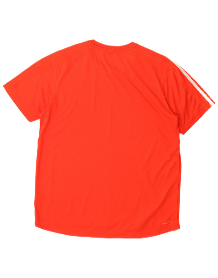 ADIDAS Hommes Climalite T-Shirt Haut Grand Rouge Polyester