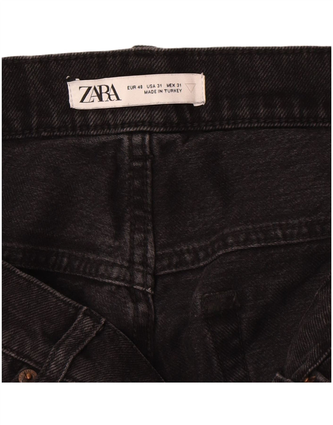 Zara Jean Slim Homme EU 40 Moyen W31 L30 Noir