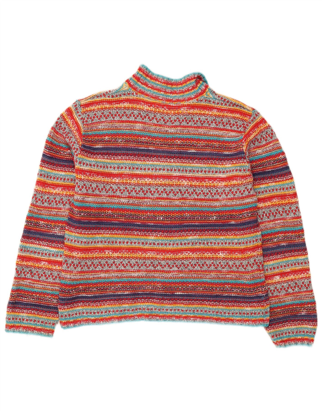 Wit Boy Womens Crop Cardigan Pull UK 12 Moyen Multicolore Rayé