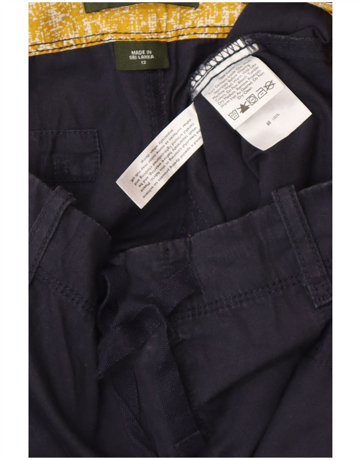 EDDIE BAUER Short cargo pour femme US 12 Large W38 Bleu marine Coton