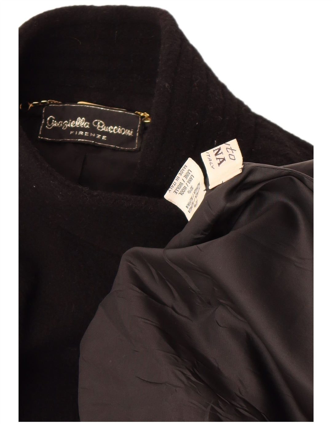 vintage Femmes Overcoat Overcoat UK 18 XL Laine d’Alpaga Noir