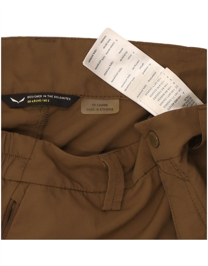 Pantalon Chino Droit Homme Vintage Moyen W32 L32 Marron Polyamide