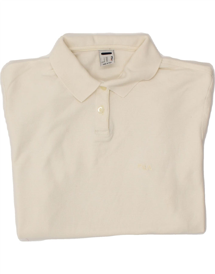 FILA Womens Polo Shirt US 18 2XL White Cotton Vintage Fila and Second-Hand Fila from Messina Hembry 