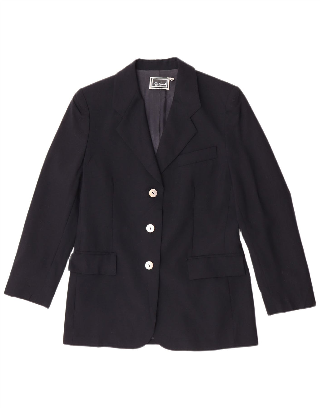 Luisa Spagnoli Veste blazer à 3 boutons pour femme IT 44 Bleu marine moyen