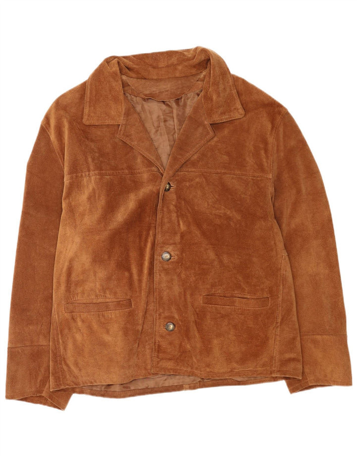 veste en daim homme vintage IT 52 XL cuir marron