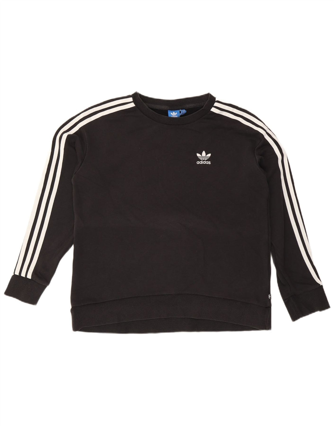 Adidas Sweat-shirt surdimensionné pour femme UK 8 Petit coton noir